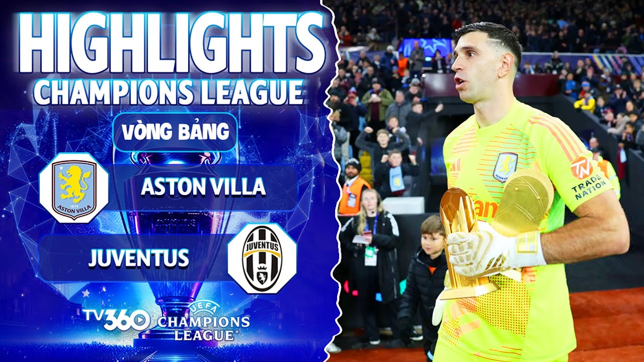 Highlight trận đấu Aston Villa vs Juventus Champions League 24/25 ngày 28/11/2024